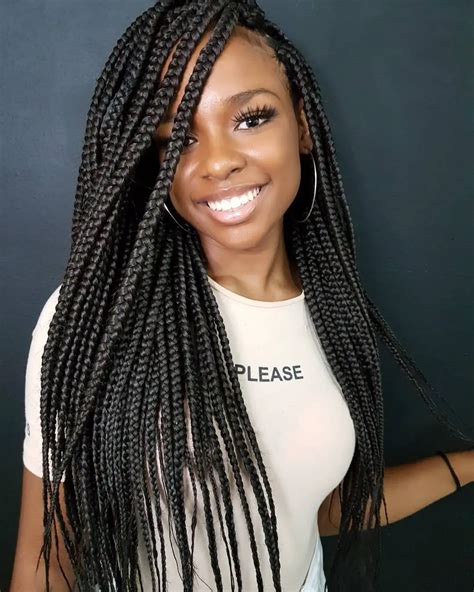 braid medium length hairstyles|medium length box braid styles.